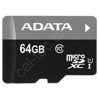 Paměťová karta A-DATA Premier Micro SDXC 64GB UHS-I + SD adaptér