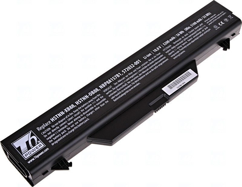 Baterie T6 Power 572032-001, HSTNN-IB88, HSTNN-OB88, HSTNN-XB88, 513129-421, HSTNN-LB88, NBP8A157B1, 513129-121, 513129-141, 513129-321, 513129-351