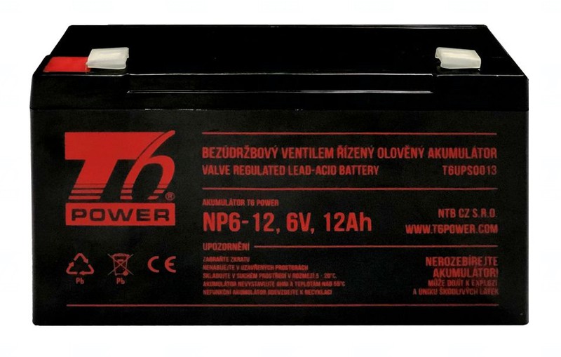 Akumulátor T6 Power NP6-12, 6V, 12Ah