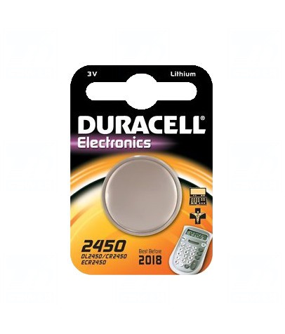 Baterie Duracell CR2450, DL2450, BR2450, KL2450, LM2450, 3V, blistr 1 ks