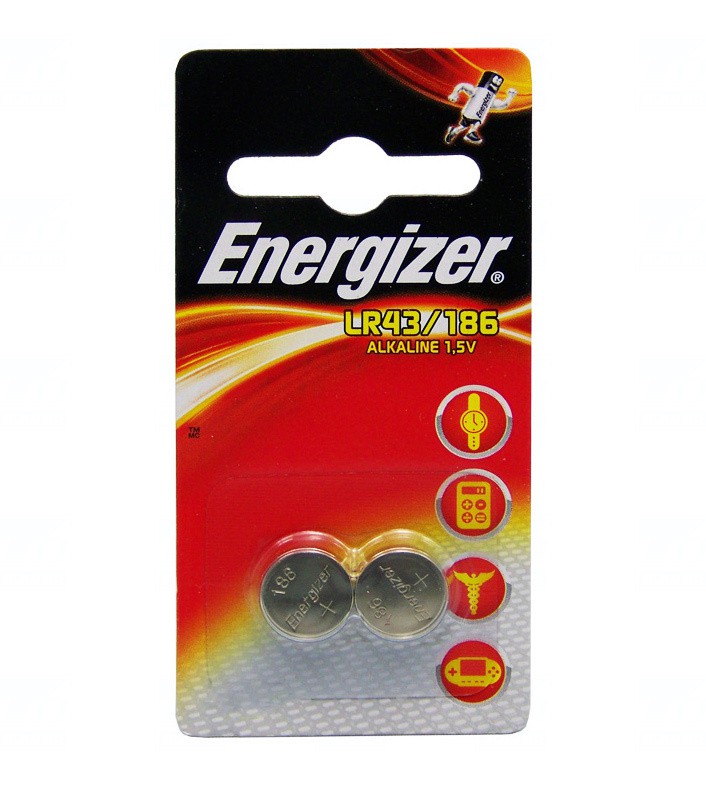 Baterie Energizer LR43, AG12, G12A, 186, LR1142, V12GA, 1,5V, blistr 2 ks