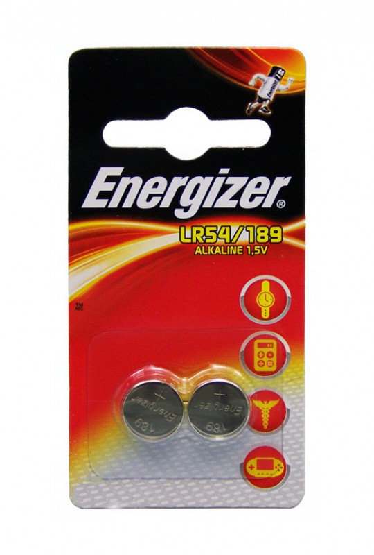 Baterie Energizer LR54, AG10, G10A, V10GA, 189, LR1130, RW89, SR54, 389, 390, 554, 1,5V, blistr 2 ks