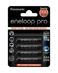 Baterie Panasonic Eneloop Pro BK-4HCCE, BK-4HCDE, AAA 930mAh, EKO blistr 4 ks