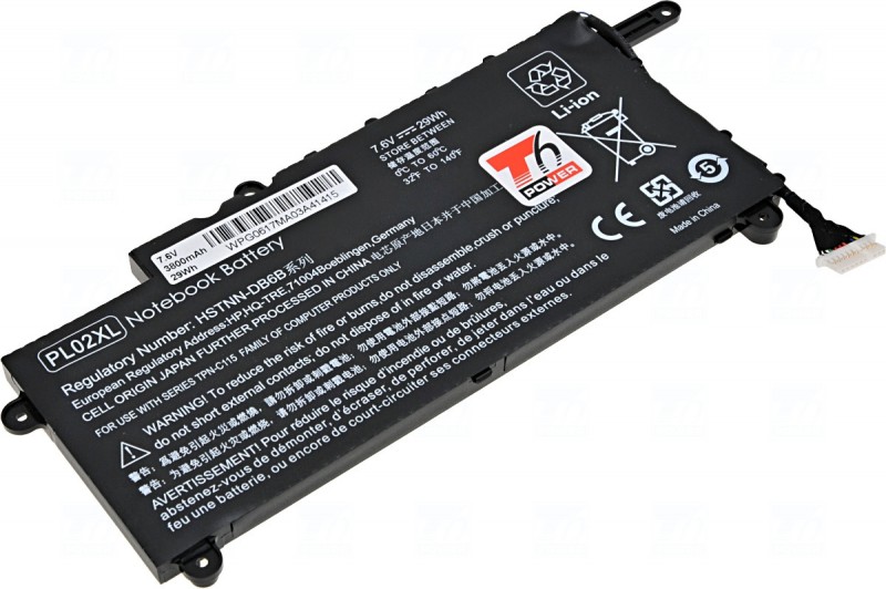 Baterie T6 power PL02XL, 751875-001, 751875-005, HSTNN-LB6B, 751681-421, HSTNN-DB6B, TPN-C115
