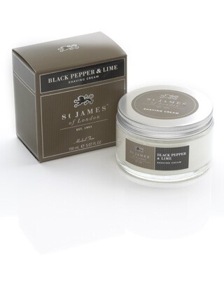 St James of London Black Pepper &amp; Lime, krém na holení 150 ml