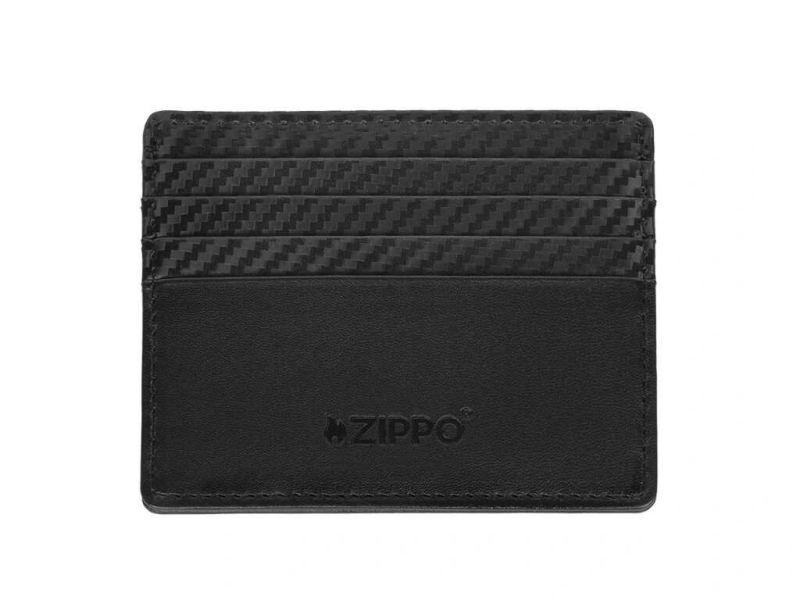 Kožené pouzdro na karty Zippo Carbon 44193