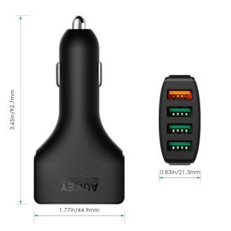 USB adaptér do auta 4 porty quick charger CC-T9