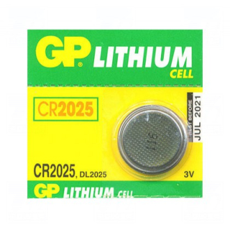 Baterie GP CR2025, DL2025, BR2025, KCR2025, LM2025, 6025, SB-T14, 3V, blistr 1ks