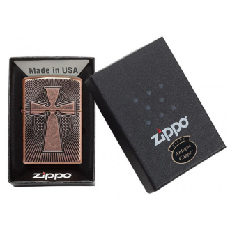 Zapalovač Zippo 27163 Deep Carve Cross Design
