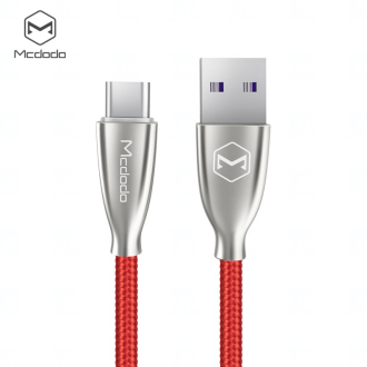 Mcdodo USB C kabel Excellence serie (Huawei Super charge), 5A, 1,5m, červený