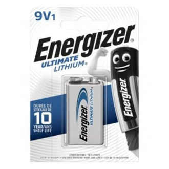Baterie Energizer Ultimate Lithium 9V, 6LR61, A1604, 6LF22, 6F22, 6UM6, MN1604, L522, LR22, blistr 1 ks
