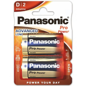 Baterie Panasonic PRO POWER D, LR20, velké mono, AM1, XL, BA3030, MN1300, 813, E95, LR20N, 13A, 1,5V, blistr 2 ks