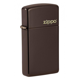 Zapalovač Zippo 26958 Slim Brown Zippo Logo