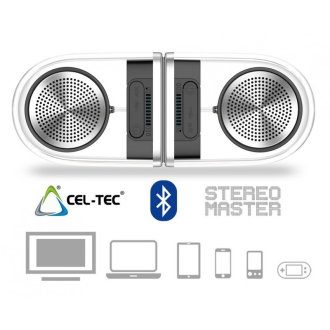 Bluetooth reproduktory CEL-TEC Stereo Master Transparent