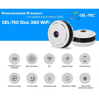 Panoramatická IP kamera CEL-TEC Disk 360 WiFi