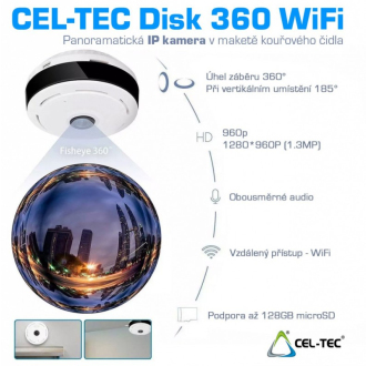 Panoramatická IP kamera CEL-TEC Disk 360 WiFi