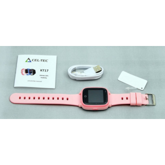Dětské 4G hodinky s GPS lokátorem a fotoaparátem CEL-TEC KT17 Pink