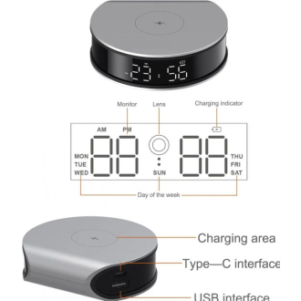 Skrytá IP kamera ve stolních hodinách CEL-TEC Base WR WiFi Center