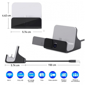 Kamera v dokovací stanici CEL-TEC USB-C Dock Wifi GF