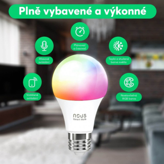 Chytrá LED žárovka NOUS P3 WiFi Tuya RGB E27