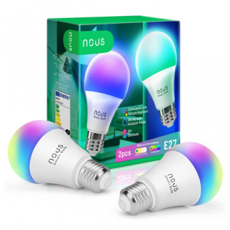Chytrá LED žárovka NOUS P3 WiFi Tuya RGB E27 (2ks)