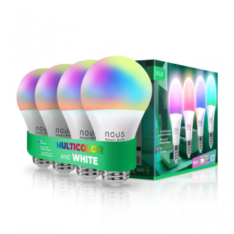 Chytrá LED žárovka NOUS P3 WiFi Tuya RGB E27 (4ks)