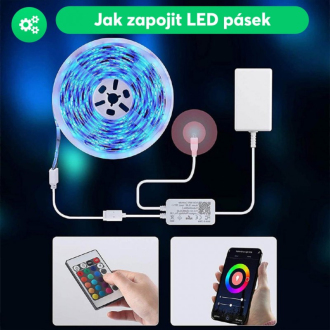 Chytrý RGB LED pásek NOUS F3 20m WiFi Tuya