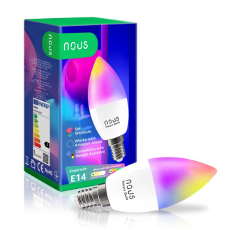 Chytrá LED žárovka NOUS P4 WiFi Tuya RGB E14