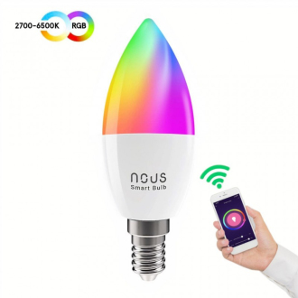 Chytrá LED žárovka NOUS P4 WiFi Tuya RGB E14
