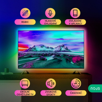 Chytrý RGBIC TV LED pásek NOUS F9 2m WiFi Tuya