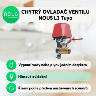 Chytrý ovladač ventilu NOUS L3 WiFi Tuya