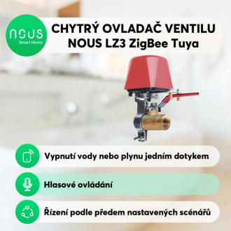 Chytrý ovladač ventilu NOUS LZ3 ZigBee Tuya
