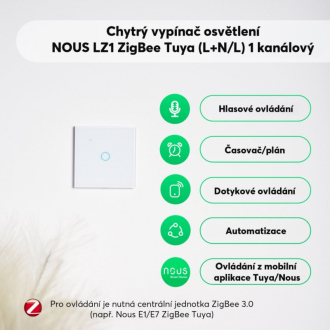 Chytrý vypínač NOUS LZ1 ZigBee Tuya