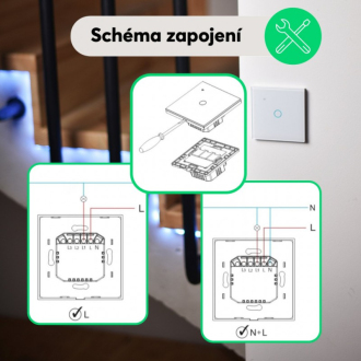 Chytrý vypínač NOUS LZ1 ZigBee Tuya