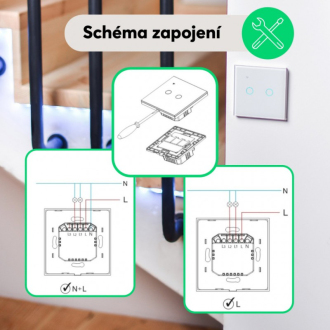 Chytrý vypínač NOUS LZ2 ZigBee Tuya