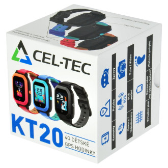 Dětské 4G hodinky s GPS lokátorem a fotoaparátem CEL-TEC KT20 Black