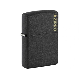 Zapalovač ZIPPO 26208 Black Crackle® Zippo Logo