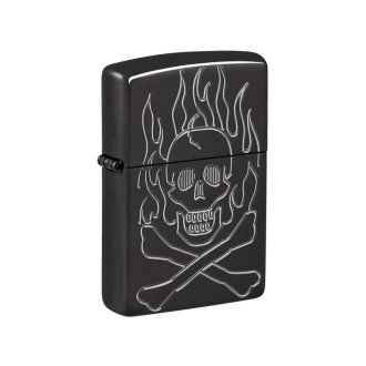 Zapalovač ZIPPO 66115 Armor® Flaming Skull Design